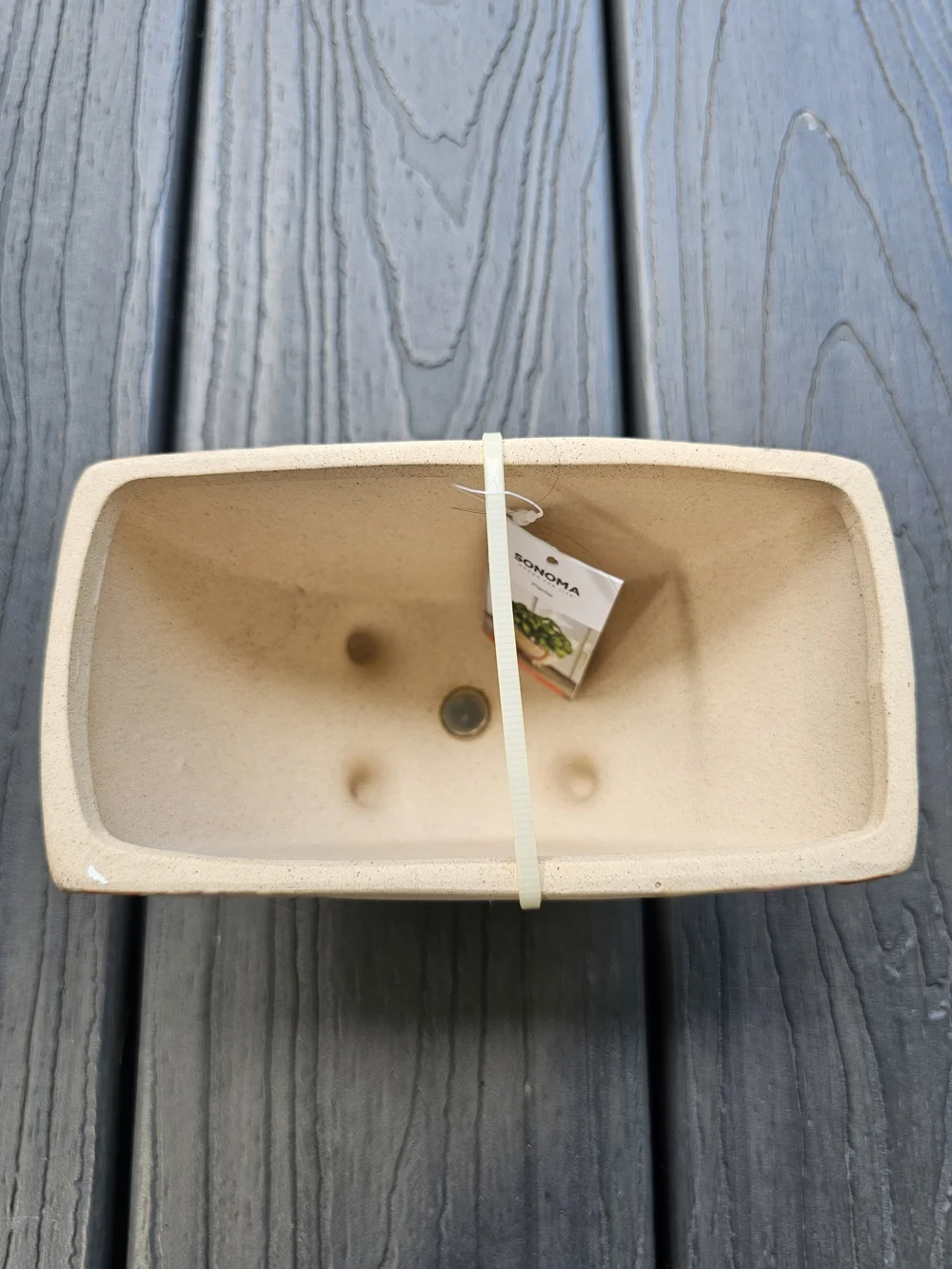 Sonoma Handcrafted Rainbow Ceramic Planter - Pink & Cream